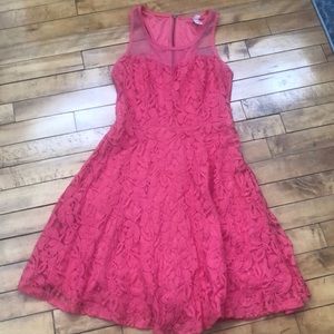 Xhilaration red lace dress